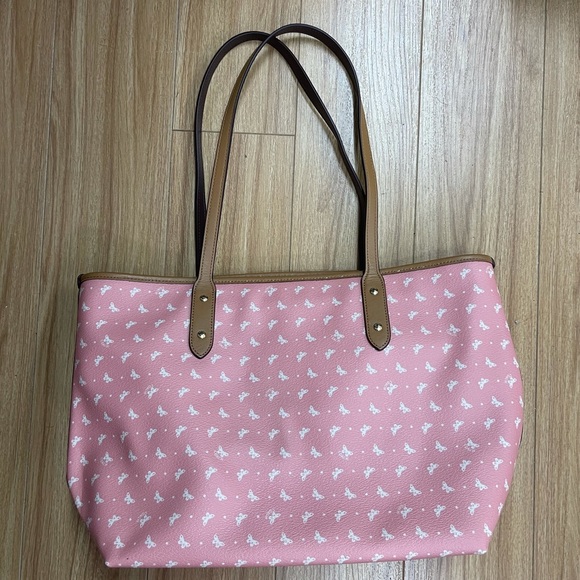 Coach - Pink leather butterfly shoulder tote bag - Picture 3 of 14